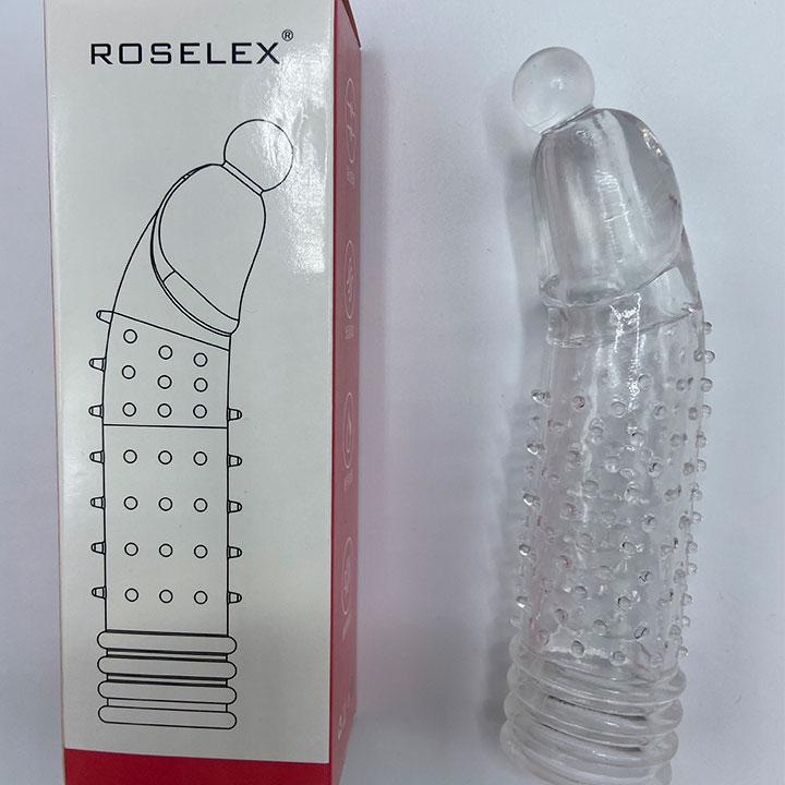 Насадка на пеніс "Roselex" - Прозорий - 15*3,5 см - Зображення 3