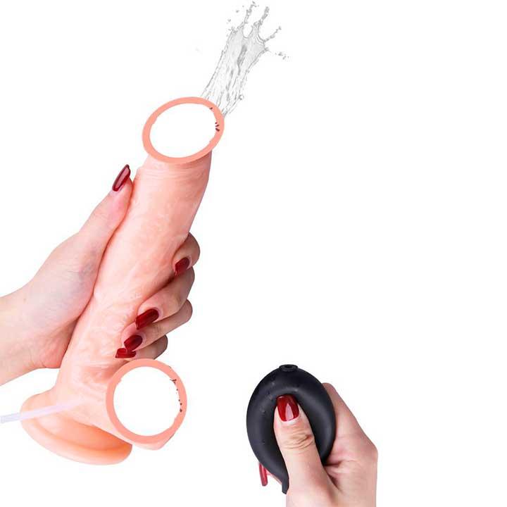 Фаллоимитатор с семяизвержением "Squirt Extreme Dildo" - 21*4 см - Телесный