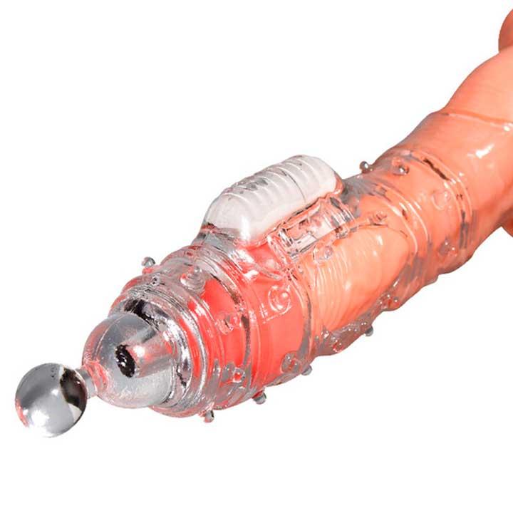 Насадка з вібрацією для збільшення пеніса "Crystal Skin Penishulle Vibro" - Синій - 18,5 см - Зображення 2