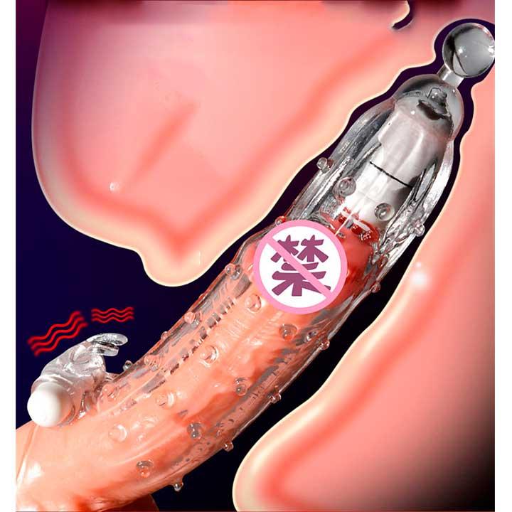 Насадка з вібрацією для збільшення пеніса Crystal Skin Penishulle Vibro - Зображення 3