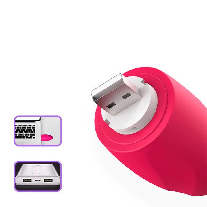 Яскраве віброяйце USB - Фіолетовий - Вібратори - Зображення 2