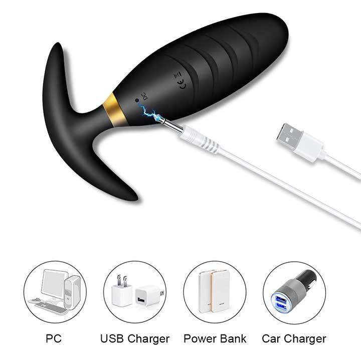 Анальна пробка "Svakom Primo Wine" з вібрацією і Д/У USB - Чорний - 2,9*10 см - Анальні іграшки - Зображення 4