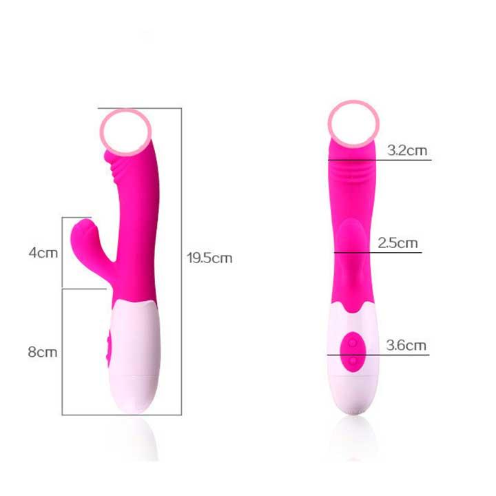 Вибратор двойной кролик USB – Розовый - Вибраторы — изображение 4