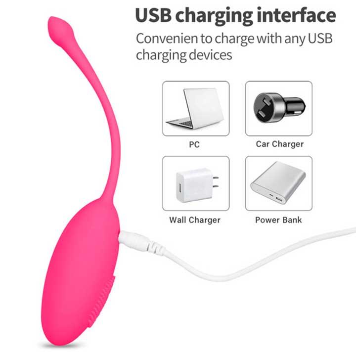 Віброяйце зі щетинками USB - Жовтий - Вібратори - Зображення 6