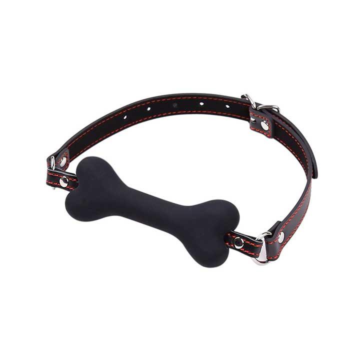 Кляп "Кость" в рот для BDSM и ролевых игр - Красный – Садо-мазо — изображение 4