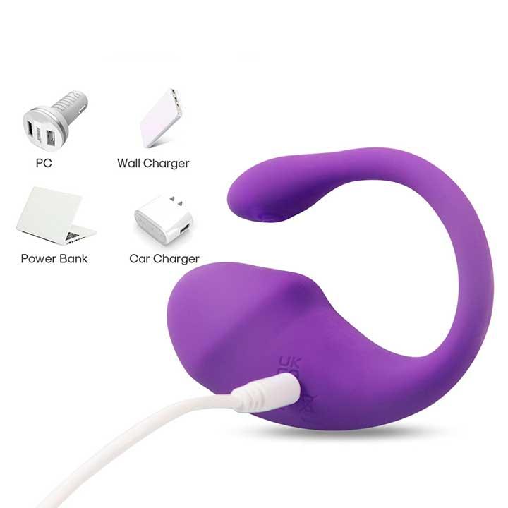 Смарт віброяйцо Love Spouse USB — Фіолетовий — Смарт вібратори - Зображення 5