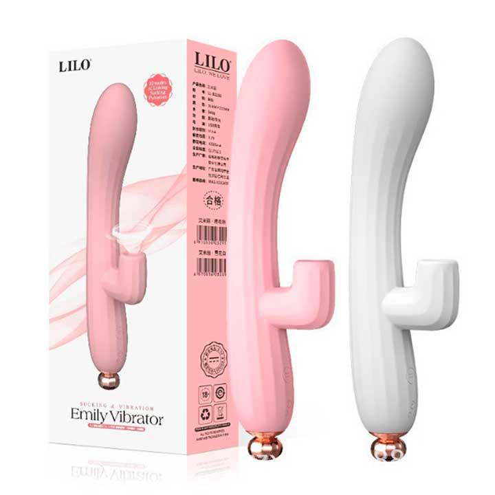 Вакуумный вибратор-кролик LILO "Emily" USB - Розовый – Вибраторы — изображение 4