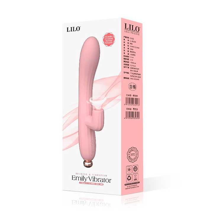 Вакуумный вибратор-кролик LILO "Emily" USB - Розовый – Вибраторы — изображение 2