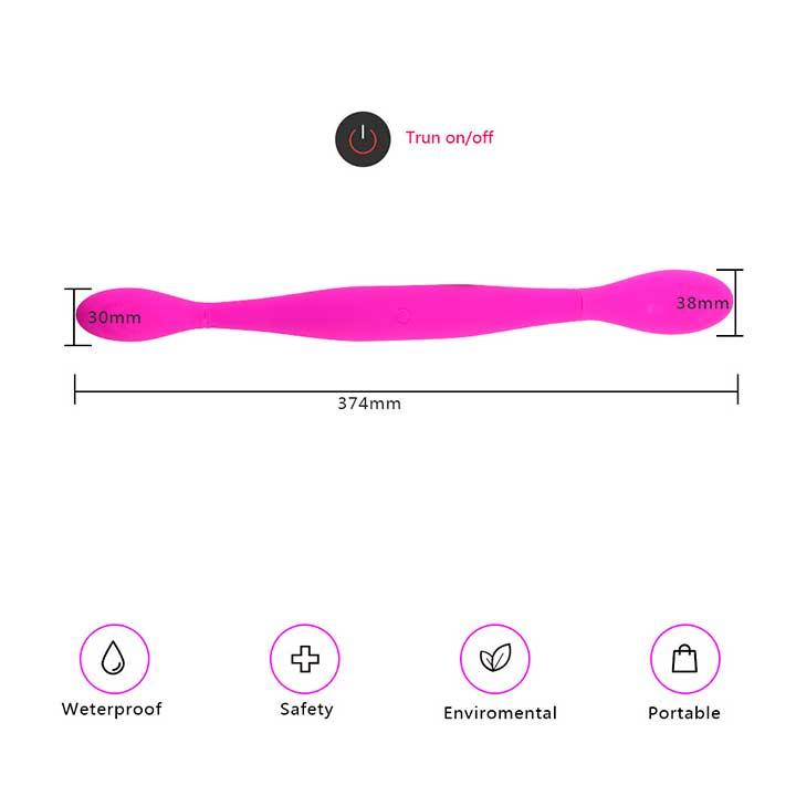 Двосторонній гнучкий вібратор Toy Joy Infinity Double Dildo - Рожевий - Вібратори - Зображення 3