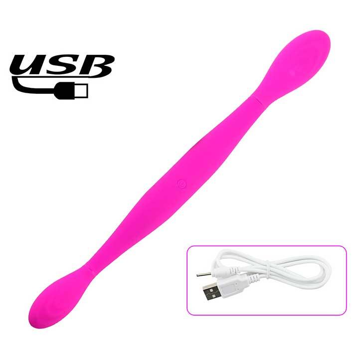 Двосторонній гнучкий вібратор Toy Joy Infinity Double Dildo - Рожевий - Вібратори - Зображення 4