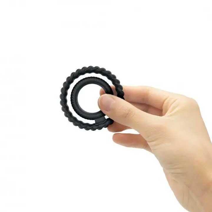 Ерекційне кільце подвійне "Dorcel DUAL RING" - Чорний - Зображення 6