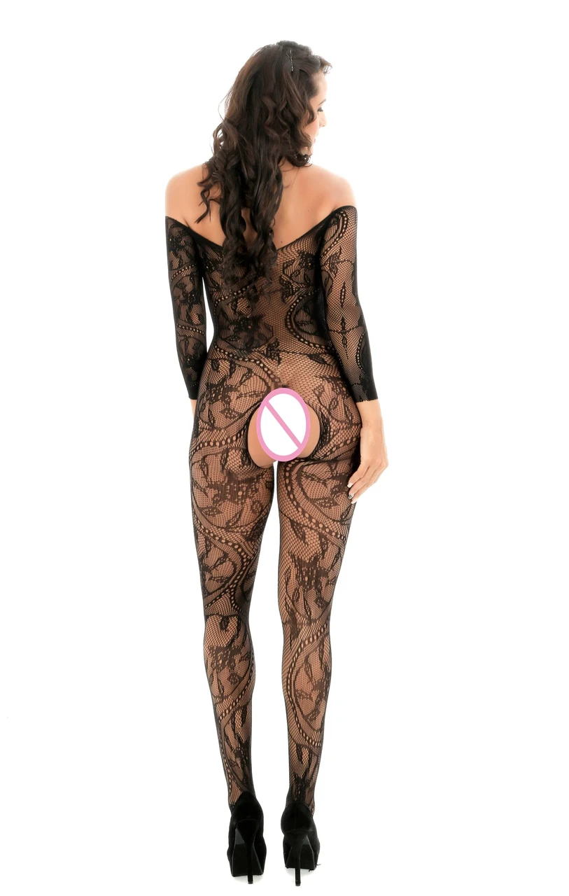 Еротичний прозорий БодіСтокінг - Чорний - S/M/L - Еротична білизна - Зображення 3