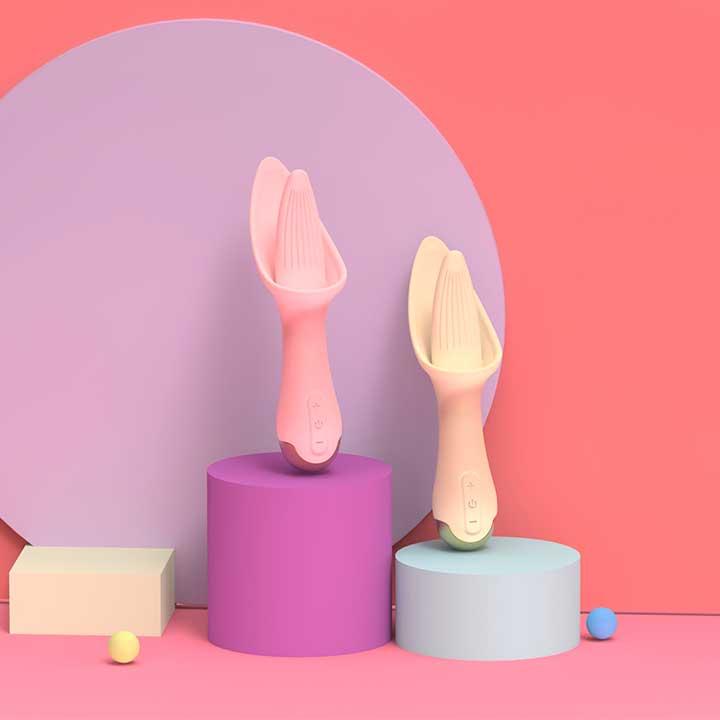Вібратор лізун Flower Tongue USB - Світло-рожевий - Вібратори - Зображення 3