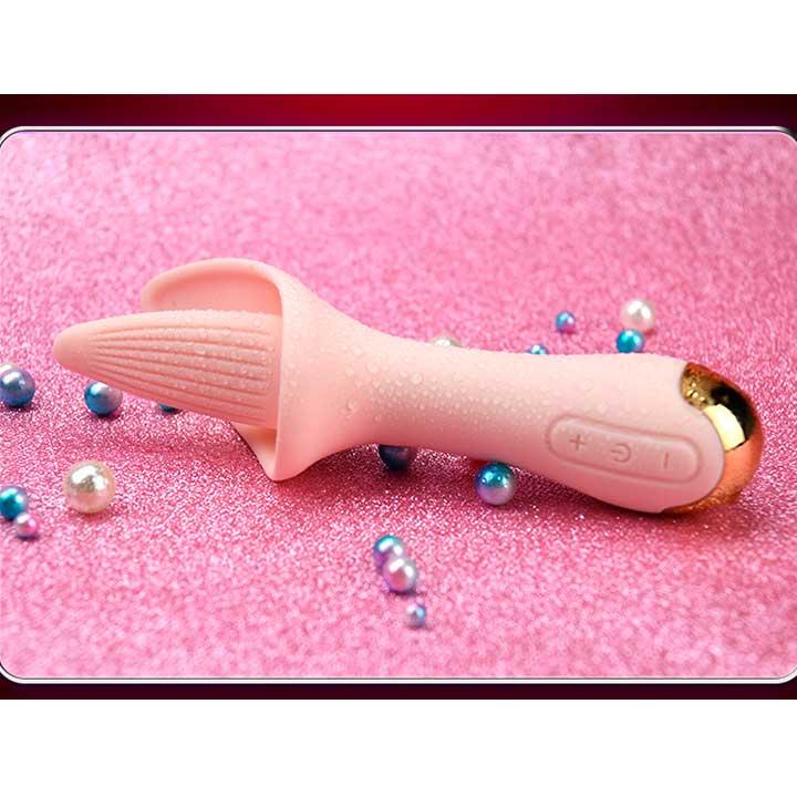 Вібратор лізун Flower Tongue USB - Світло-рожевий - Вібратори - Зображення 5