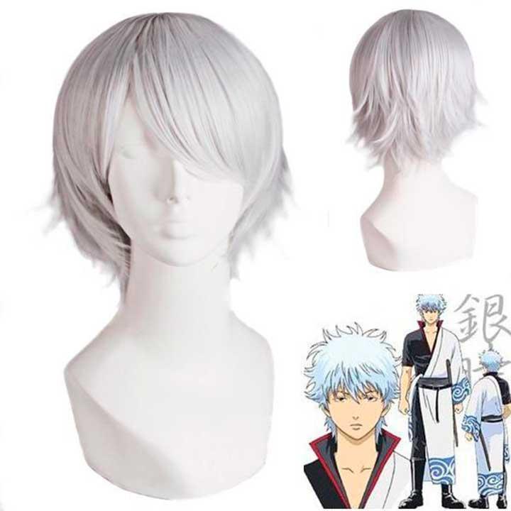 Перука чоловіча косплей аніме "Gintama" - Сірий - Зображення 3