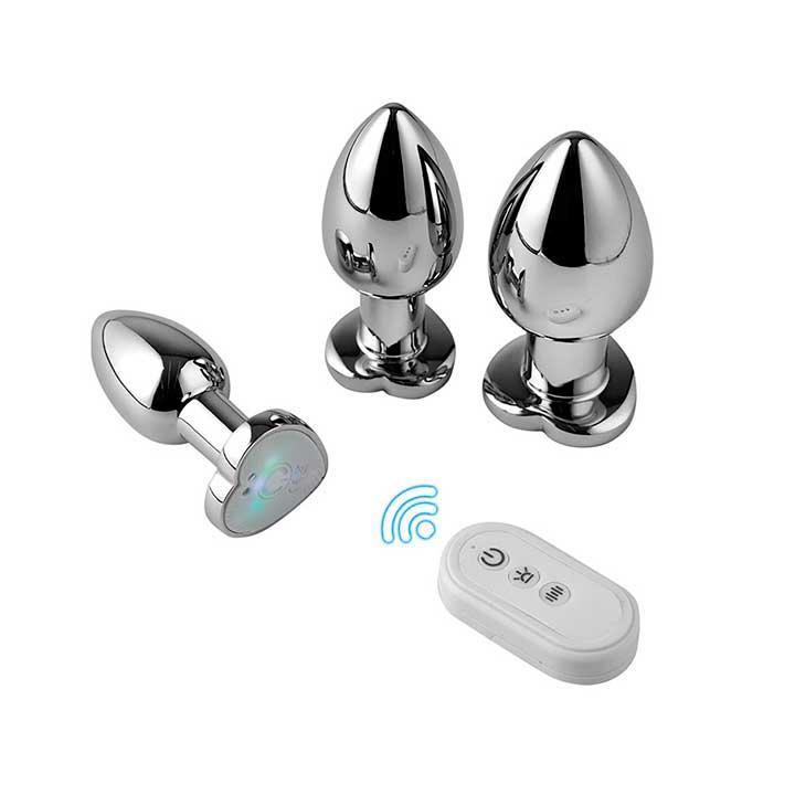 Сталева смарт анальна пробка, що світиться Magic Motion Equinox USB з Д/К - 7,2*2,8 см — Анальні іграшки - Зображення 8
