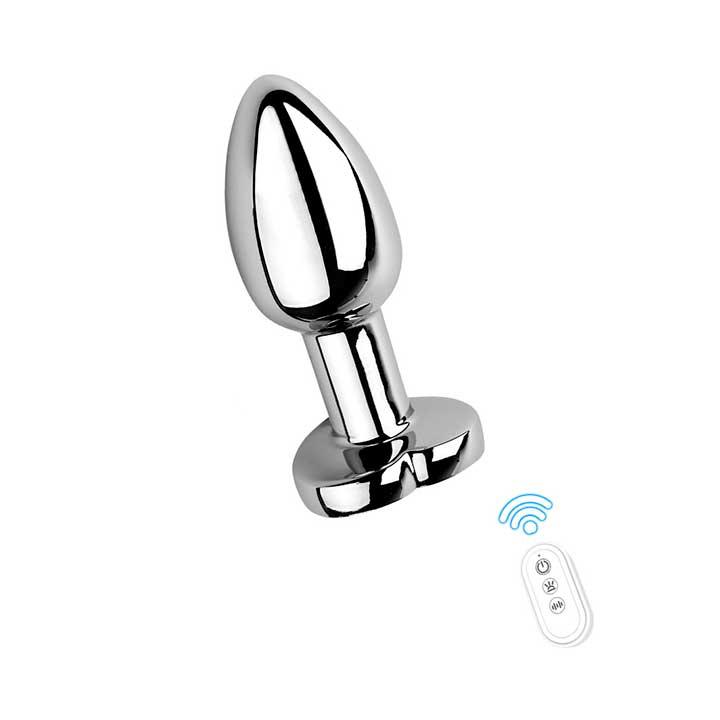 Сталева смарт анальна пробка, що світиться Magic Motion Equinox USB з Д/К - 7,2*2,8 см — Анальні іграшки - Зображення 7