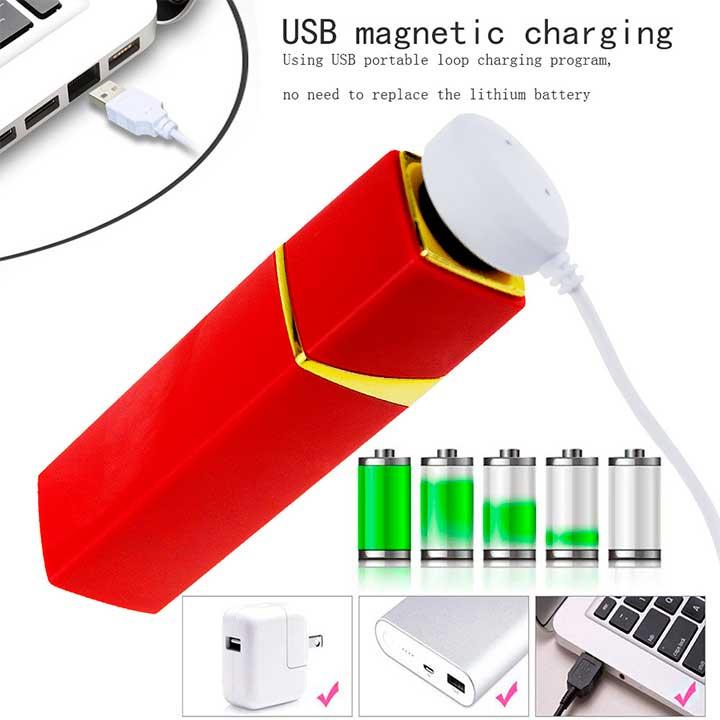 Вібратор для клітора "Помада" 10 режимів USB чорний - Зображення 9