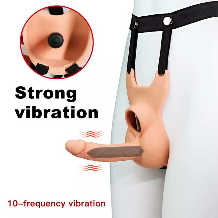 Анальный фаллоимитатор на ремне для двойного проникновения Lovetoy Vibrating Unisex 10 режимов вибрации — изображение 2