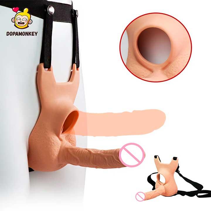 Анальный фаллоимитатор на ремне для двойного проникновения Lovetoy Vibrating Unisex 10 режимов вибрации