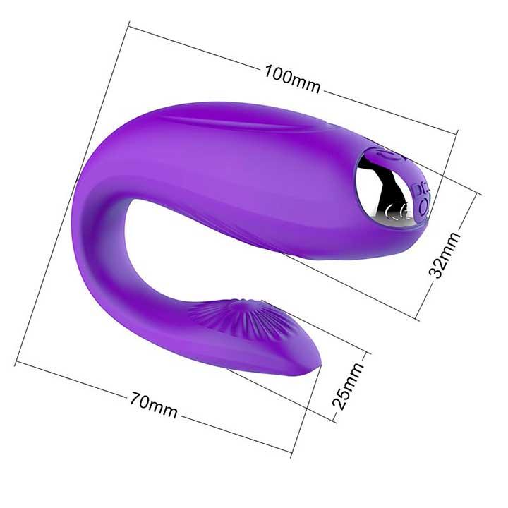 Вібратор для пар G-Sex USB Фіолетовий - Зображення 2