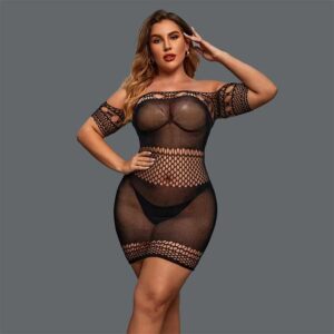 Мини-платье с нарукавниками M-XL – Эротическое бельё
