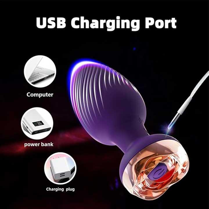 Анальная пробка Magic Motion Equinox USB с Д/У - Черный - 9*3,5 см - Анальные игрушки — изображение 6