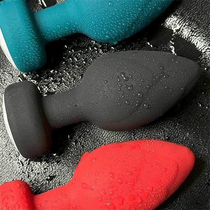 Анальна пробка що світиться з вібрацією і Д/К Light Anal Plug 3,5*9 см червоний — Анальні іграшки - Зображення 2