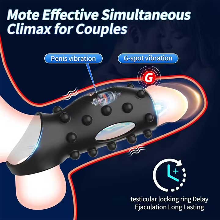 Насадка з вібрацією і шипами на пінис і мошонку Ultimate Couples Cage USB - Зображення 5