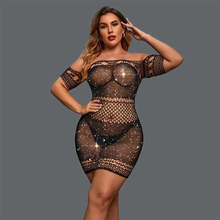Мини-платье с нарукавниками M-XL – Эротическое бельё