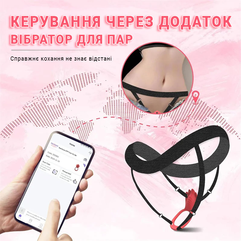Силиконовый двойной Smart вибратор-трусики бесшумный для пар 6x13 см Красный — изображение 10