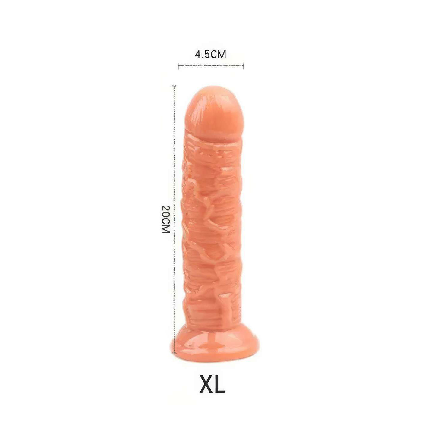 Фаллоимитатор реалистичный на присоске XL 20х4,5 см Бежевый — изображение 3