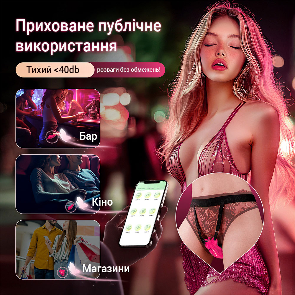 Силіконовий Smart вібратор-трусики LoveSpouse Panties безшумний з ремінцями 9 режимів Фіолетовий - Зображення 9