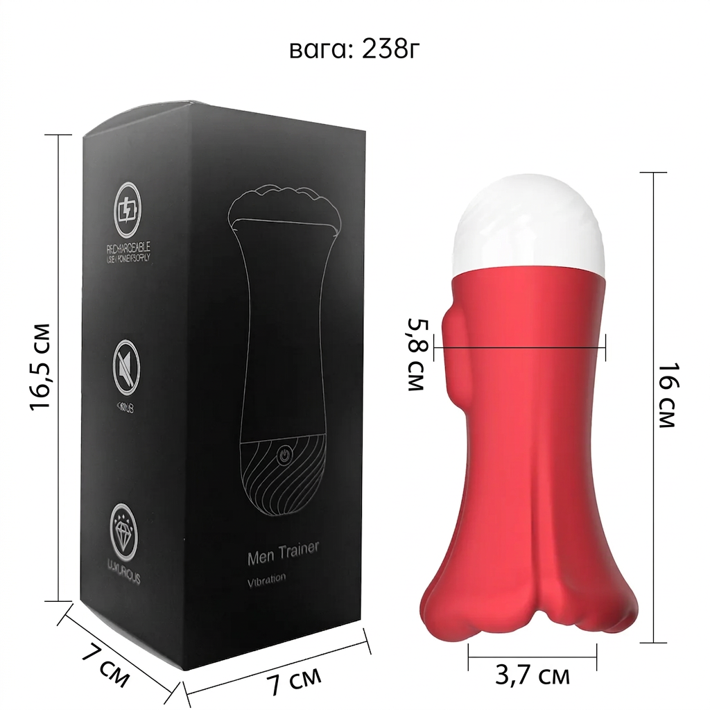 Оральний мастурбатор Smart автоматичний Big Mouth Червоний 16 см - Зображення 6