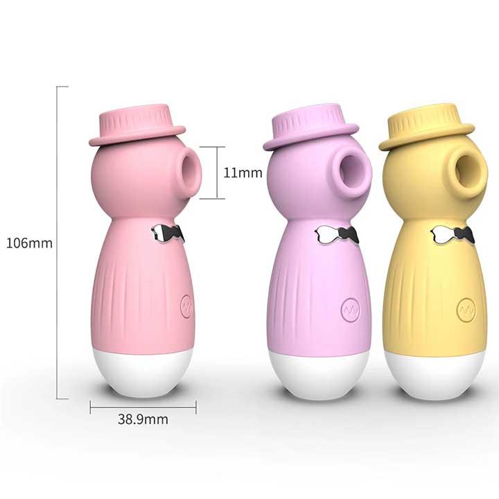 Кліторальний вакуумний вібратор в капелюшку Wo-sex Lilo USB - Лимонний - Зображення 6