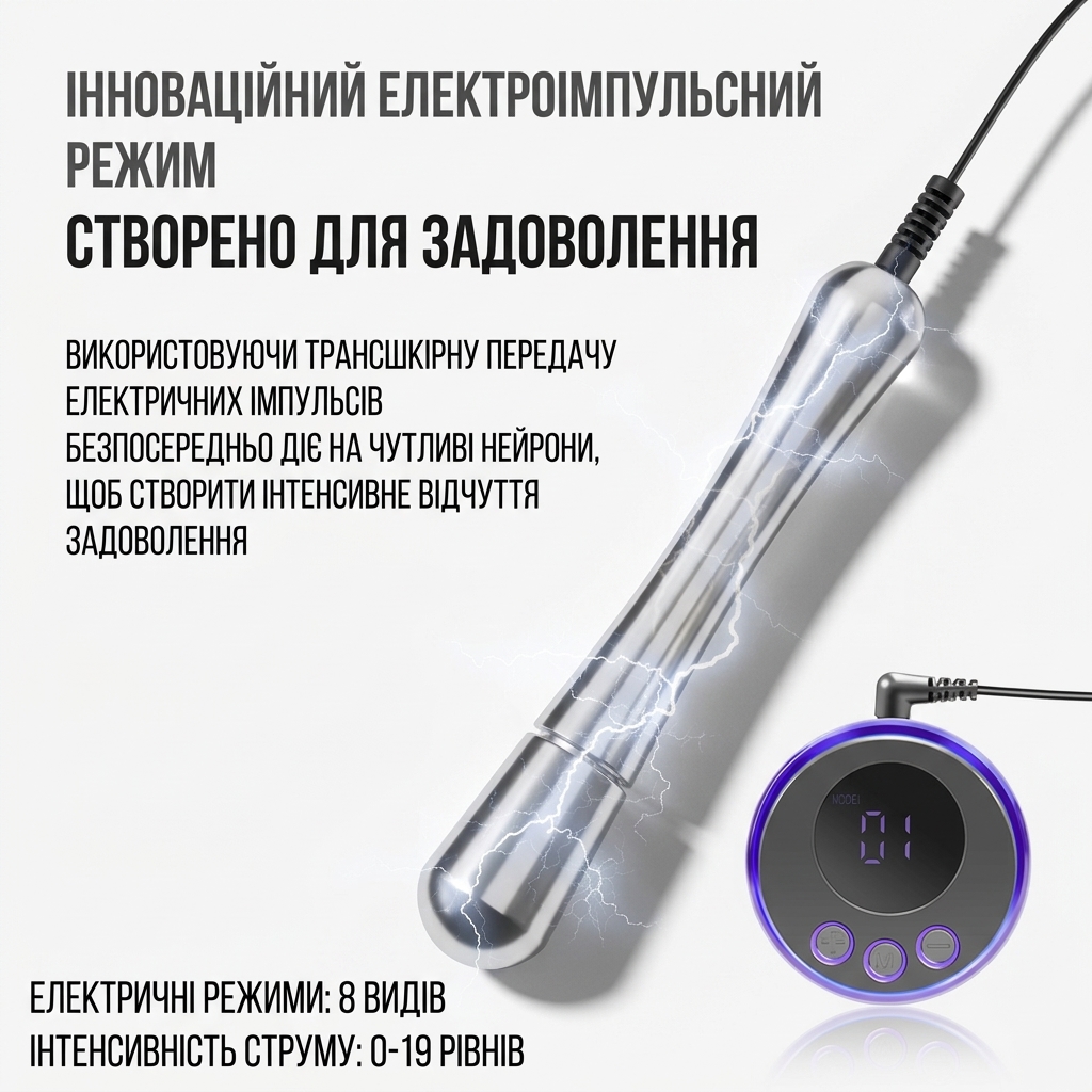 Електростимулятор простати та точки G з нержавіючої сталі з пультом ДК - Зображення 4