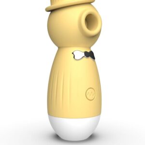 Кліторальний вакуумний вібратор в капелюшку Wo-sex Lilo USB - Лимонний