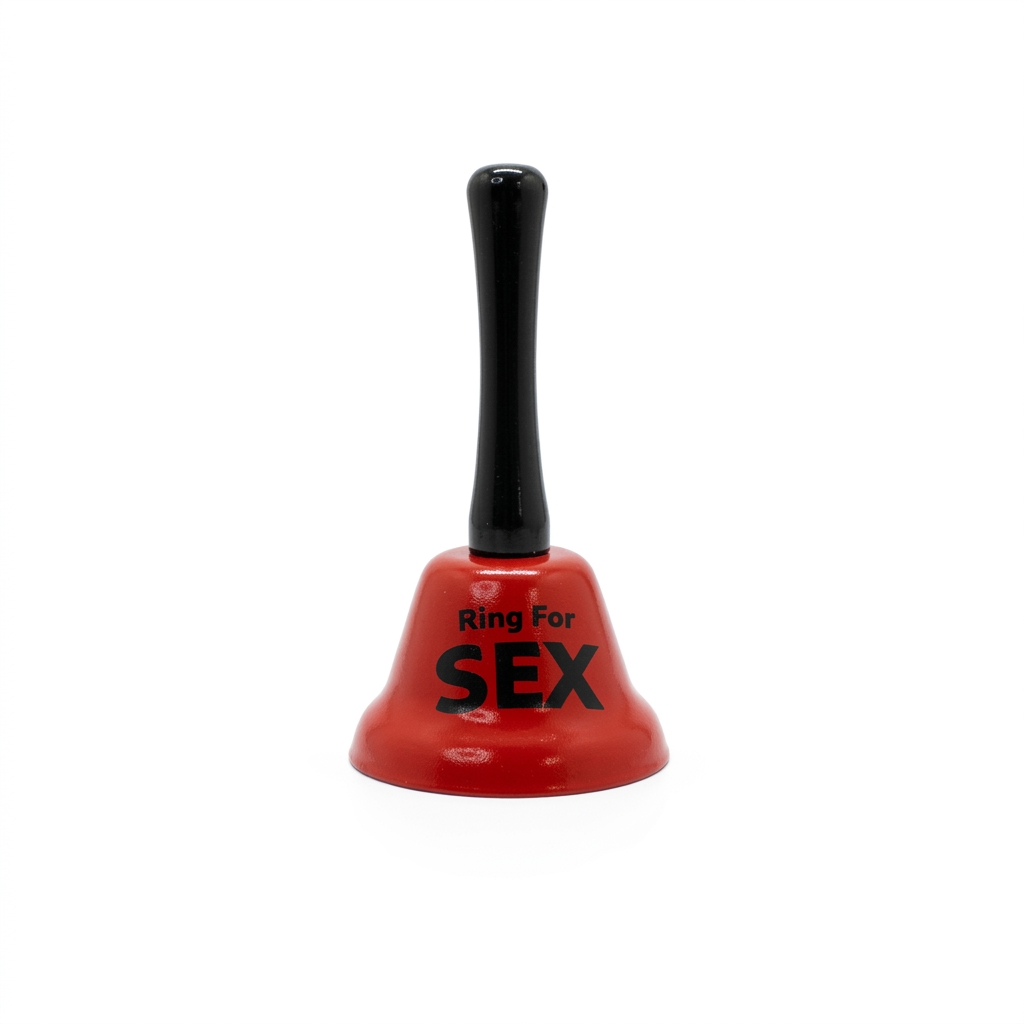 Дзвінок для пар Ring for SEX з ручкою для непристойних ігор Червоний